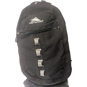High Sierra Black Laptop Backpack School Travel Hiking Multi Pocket Daypack Bag